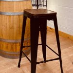 Tabouret métallique noir "Barry"